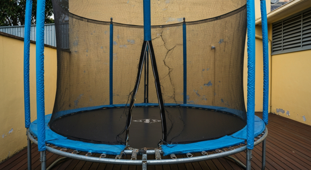 Trampoline Removal 1 Professional trampoline removal service workers dismantling large backyard trampoline spring tx c988d5a7